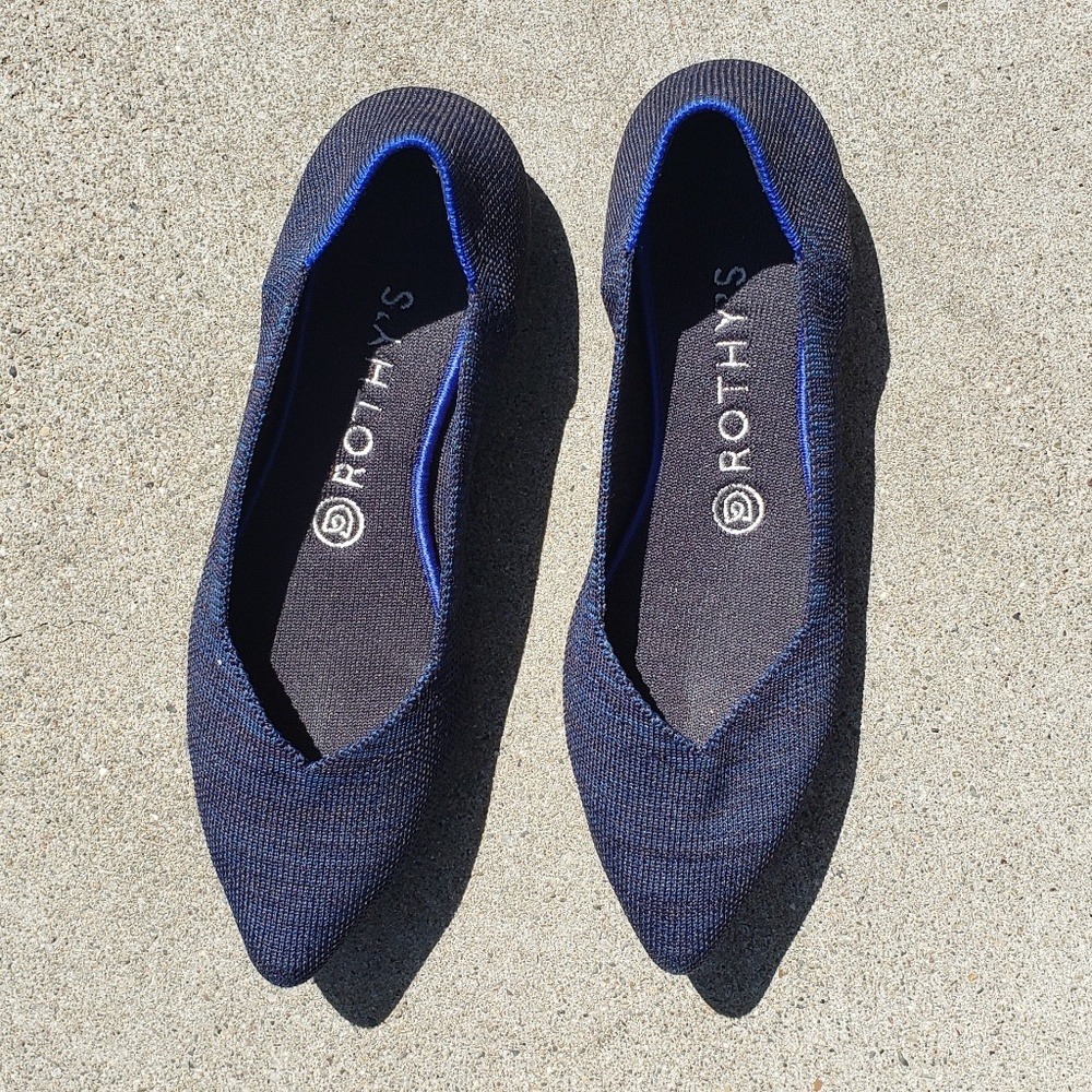 Rothys Blue Pointy Toe
